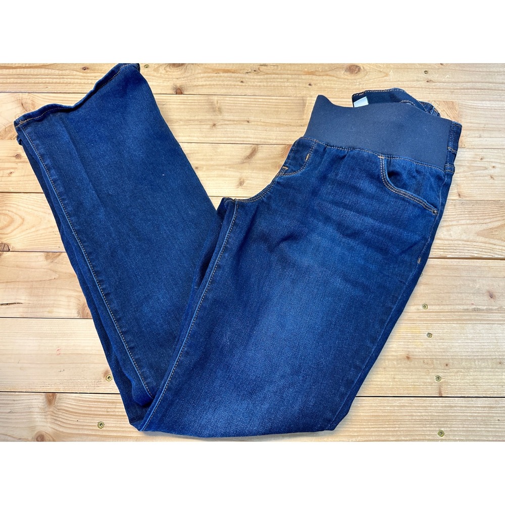 Old Navy Maternity Bootcut Jeans Dark Wash Size 8 Front Low Panel